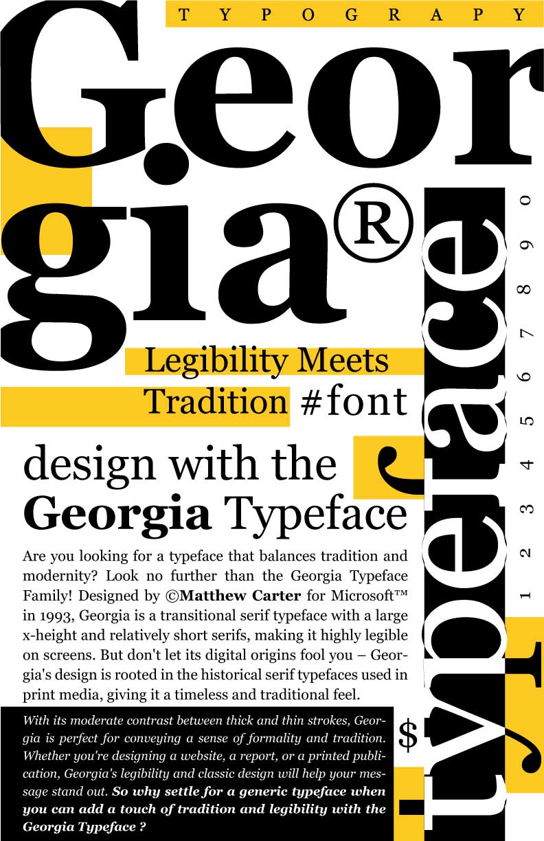 Georgia Typeface: The Intersection of Technology and Legibility