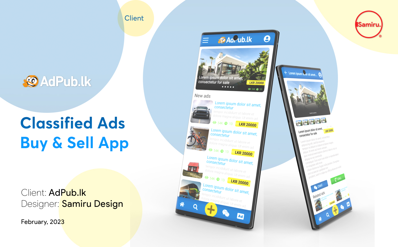 Classified Ads Buy & Sell App – App UX Design